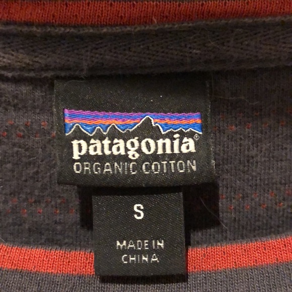 Patagonia top; 3/4 sleeves; stripes - Picture 3 of 3